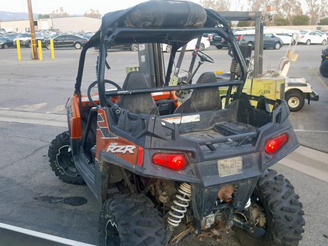 4XAVH76A9DF252217 - 2013 POLARIS RZR 800 ORANGE photo 3