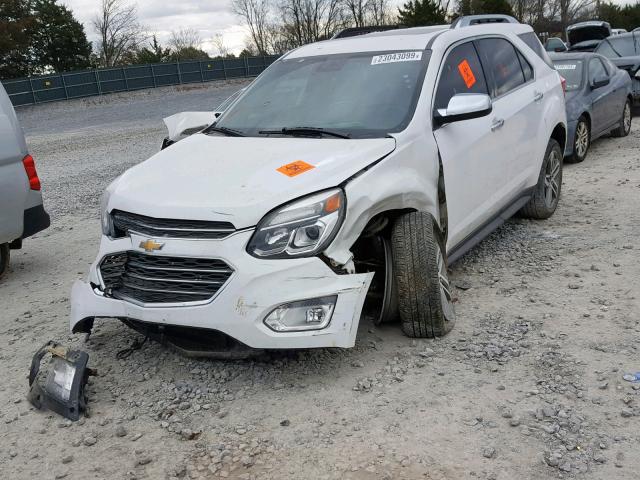 1GNALDEK7GZ100381 - 2016 CHEVROLET EQUINOX LT WHITE photo 2