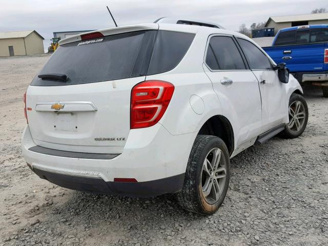 1GNALDEK7GZ100381 - 2016 CHEVROLET EQUINOX LT WHITE photo 4