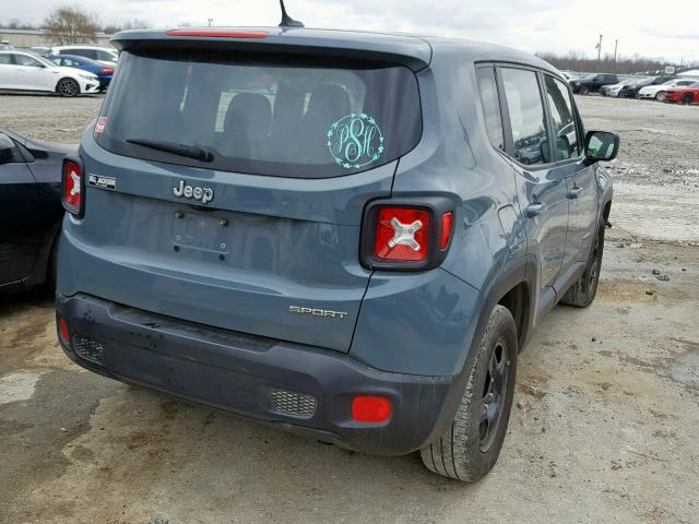 ZACCJAAB9HPF37231 - 2017 JEEP RENEGADE S ლურჯი ფოტო 4
