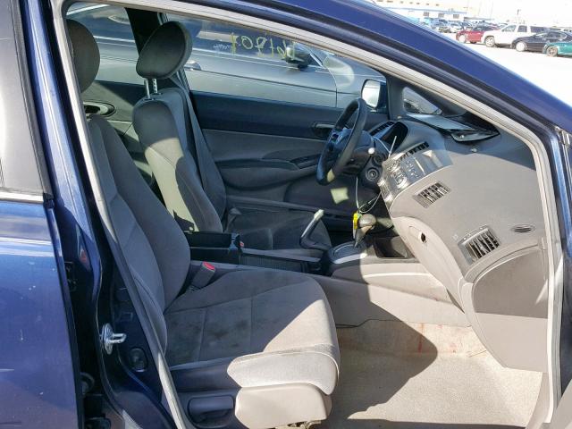 JHMFA16508S000093 - 2008 HONDA CIVIC LX BLUE photo 5