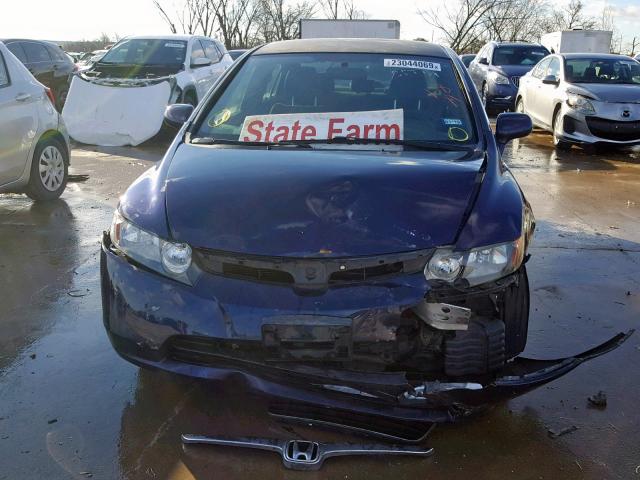 JHMFA16508S000093 - 2008 HONDA CIVIC LX BLUE photo 9