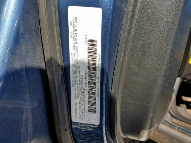 4S4BP61C587335267 - 2008 SUBARU OUTBACK 2. BLUE photo 10