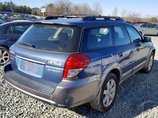 4S4BP61C587335267 - 2008 SUBARU OUTBACK 2. BLUE photo 4