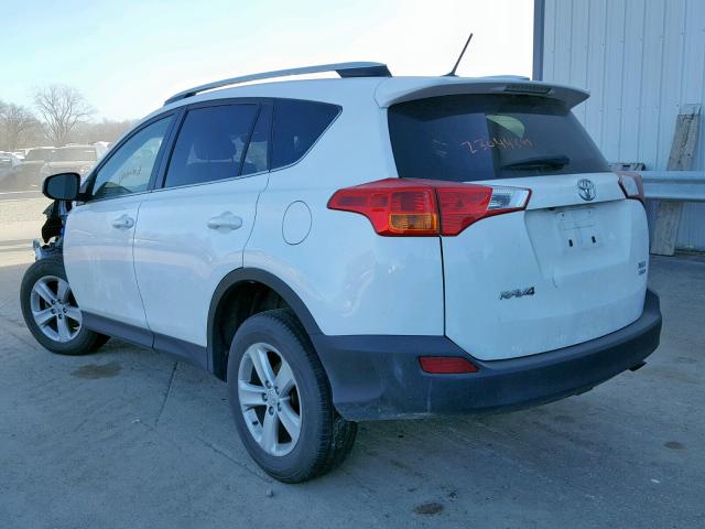 JTMRFREV4ED069398 - 2014 TOYOTA RAV4 XLE WHITE photo 3