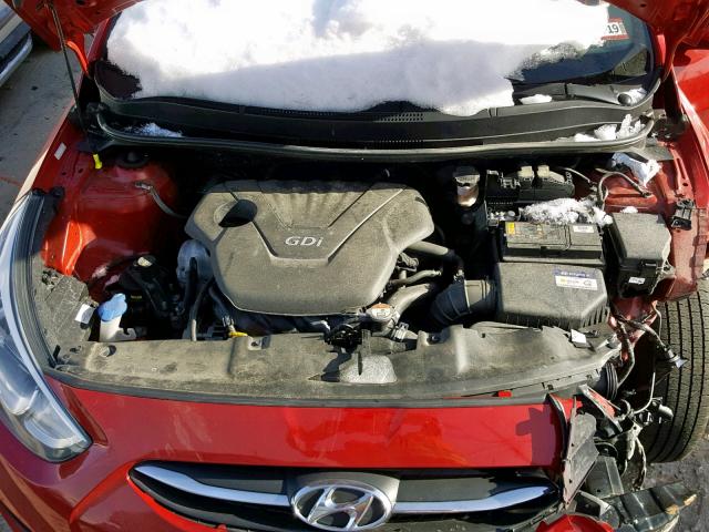 KMHCT4AE8HU281213 - 2017 HYUNDAI ACCENT SE წითელი ფოტო 7