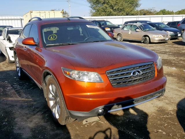 JNRAS08W37X207457 - 2007 INFINITI FX35 ORANGE photo 1