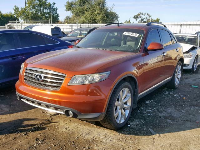 JNRAS08W37X207457 - 2007 INFINITI FX35 ORANGE photo 2