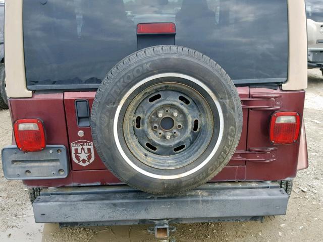 1J4FA59S93P329214 - 2003 JEEP WRANGLER / MAROON photo 9