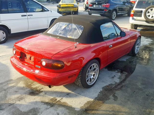 JM1NA3510M0214594 - 1991 MAZDA MX-5 MIATA RED photo 4