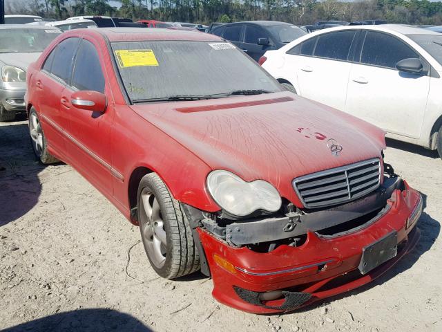 WDBRF40J65F650993 - 2005 MERCEDES-BENZ C 230K SPO RED photo 1