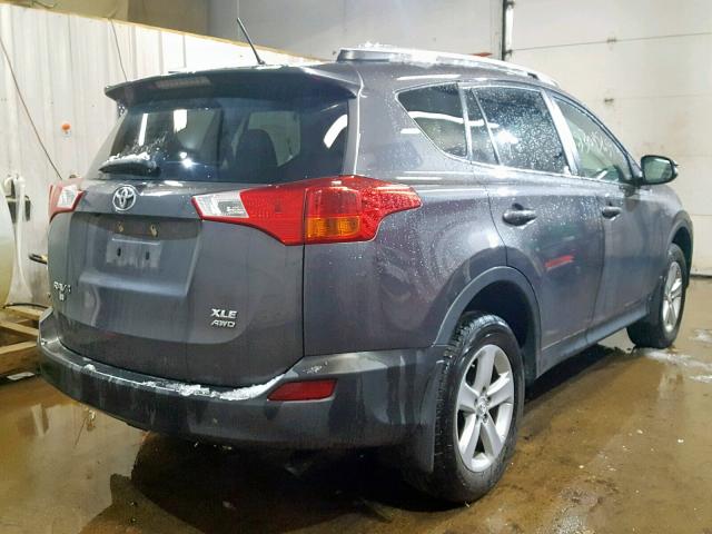 2T3RFREV0EW187838 - 2014 TOYOTA RAV4 XLE GRAY photo 4