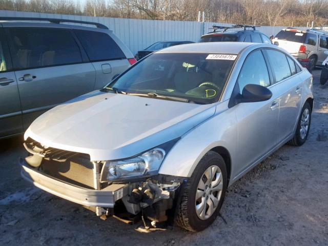 1G1PC5SH0C7269948 - 2012 CHEVROLET CRUZE LS SILVER photo 2