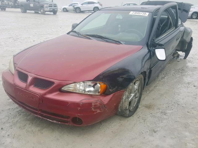 1G2NW12E9YM715998 - 2000 PONTIAC GRAND AM G BLACK photo 2