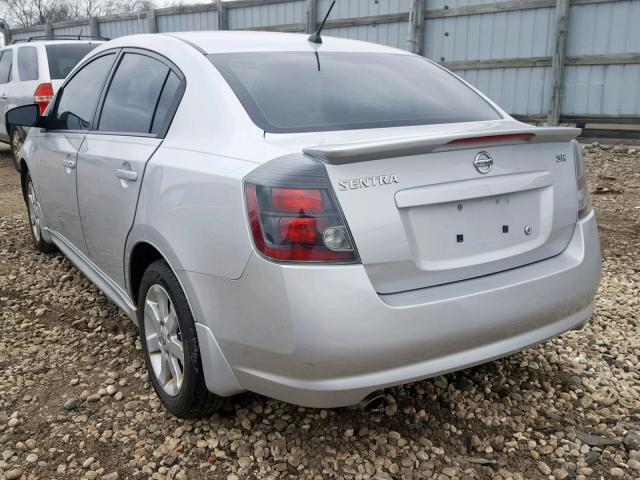 3N1AB6AP8CL688580 - 2012 NISSAN SENTRA 2.0 SILVER photo 3