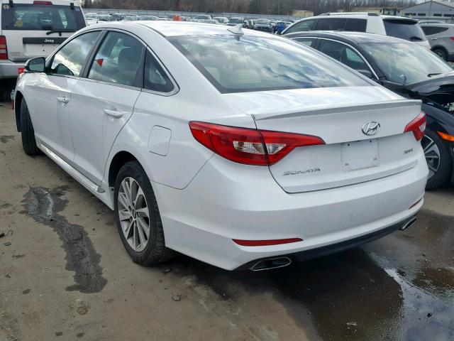 5NPE34AF5HH507420 - 2017 HYUNDAI SONATA SPO WHITE photo 3