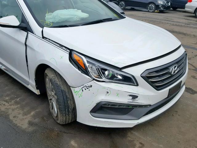 5NPE34AF5HH507420 - 2017 HYUNDAI SONATA SPO WHITE photo 9