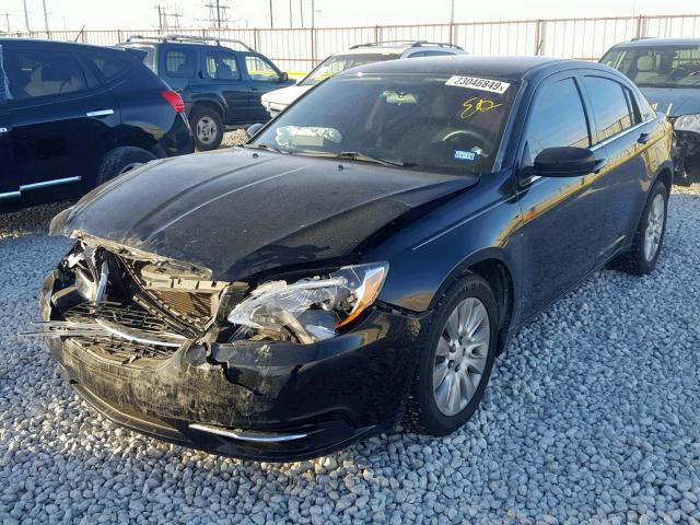 1C3CCBABXEN125005 - 2014 CHRYSLER 200 LX BLACK photo 2