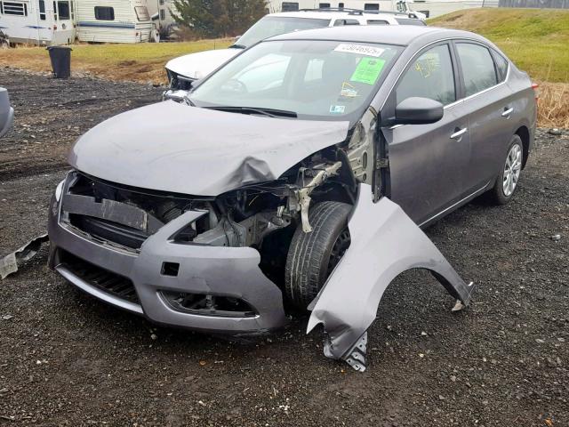 3N1AB7AP5FY238527 - 2015 NISSAN SENTRA S 灰色 照片 2
