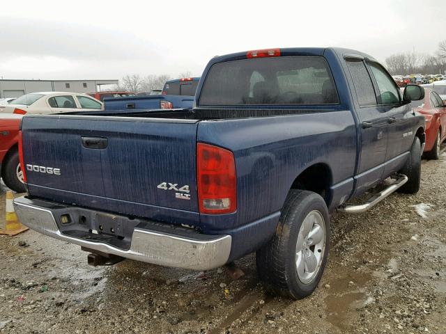 1D7HU18D73J623320 - 2003 DODGE RAM 1500 S BLUE photo 4