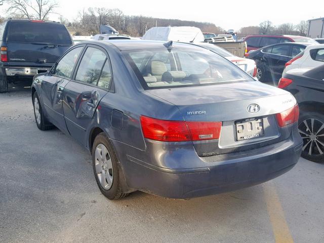 5NPET46C39H525544 - 2009 HYUNDAI SONATA GLS 蓝色 照片 3