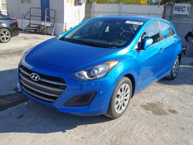 KMHD35LH1HU375533 - 2017 HYUNDAI ELANTRA GT BLUE photo 2