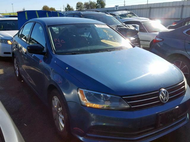 3VWD17AJ5FM290561 - 2015 VOLKSWAGEN JETTA SE BLUE photo 1