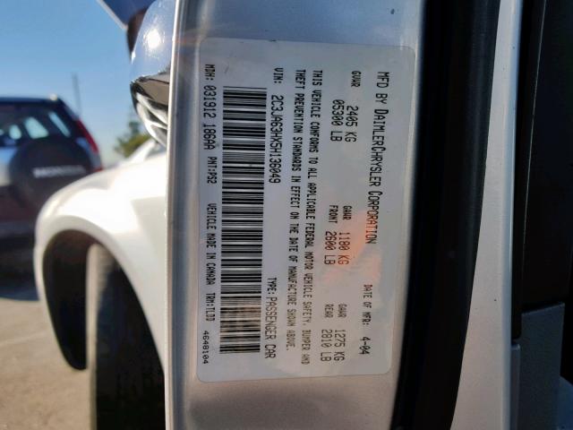 2C3JA63HX5H136049 - 2005 CHRYSLER 300C SILVER photo 10