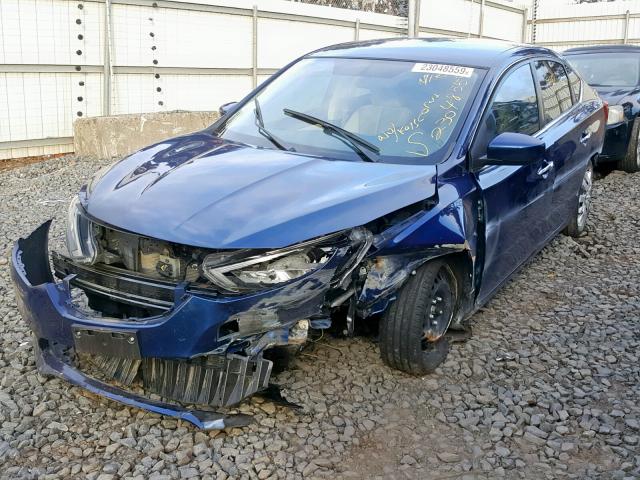 3N1AB7AP0GY326256 - 2016 NISSAN SENTRA S BLUE photo 2