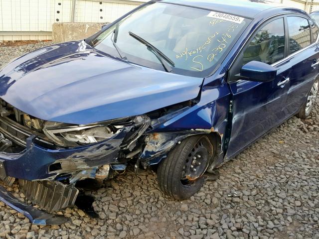 3N1AB7AP0GY326256 - 2016 NISSAN SENTRA S BLUE photo 9