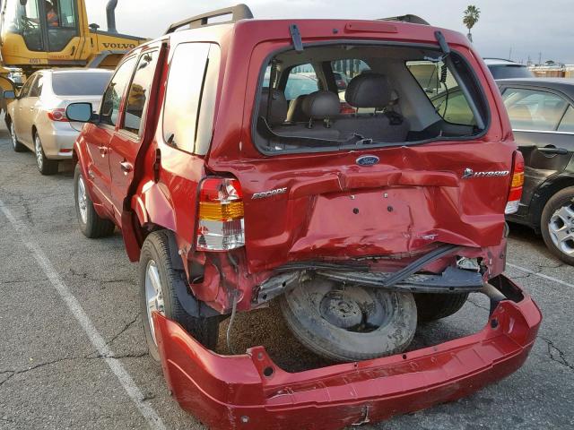 1FMCU49H77KB70240 - 2007 FORD ESCAPE HEV RED photo 3