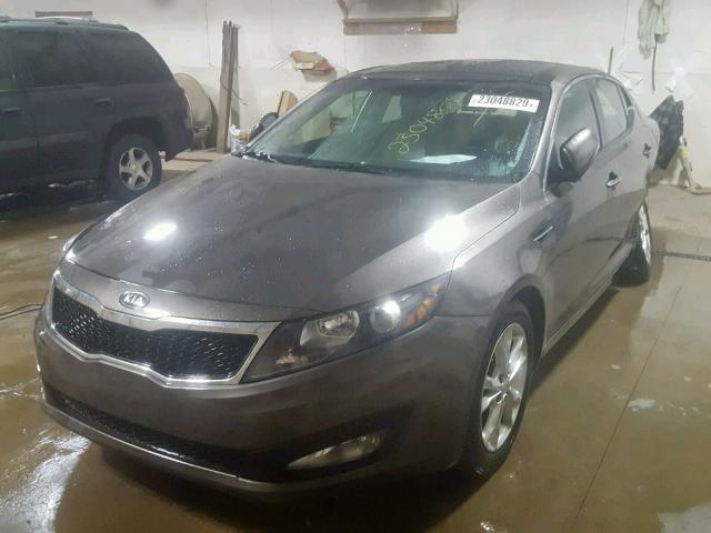 5XXGN4A74CG017387 - 2012 KIA OPTIMA EX BROWN photo 2