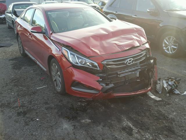 5NPE34AF5HH445033 - 2017 HYUNDAI SONATA SPO RED photo 1