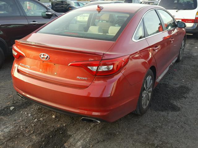 5NPE34AF5HH445033 - 2017 HYUNDAI SONATA SPO RED photo 4