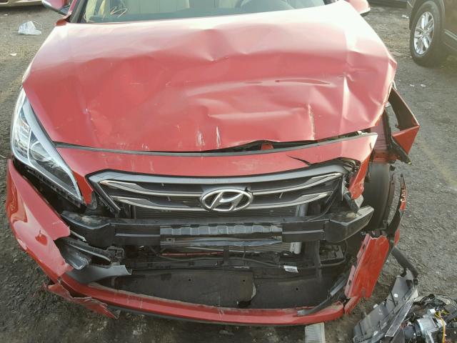 5NPE34AF5HH445033 - 2017 HYUNDAI SONATA SPO RED photo 7