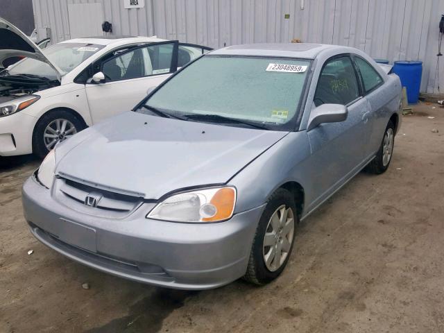 1HGEM22062L049256 - 2002 HONDA CIVIC EX 灰色 照片 2