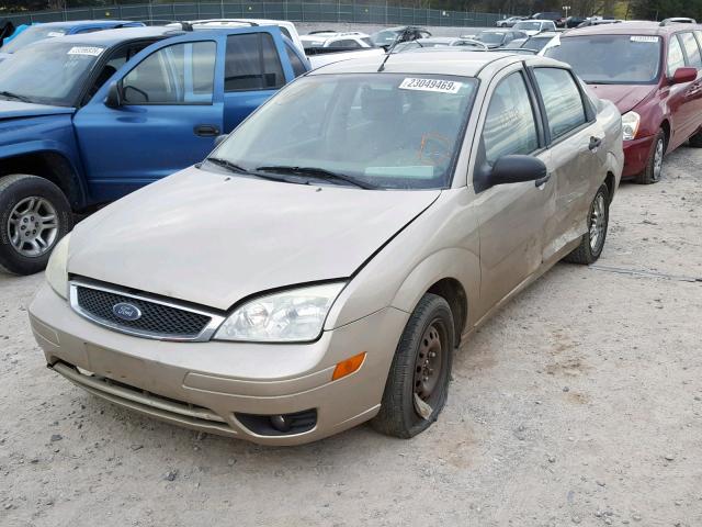 1FAFP34N87W139917 - 2007 FORD FOCUS ZX4 BEIGE photo 2