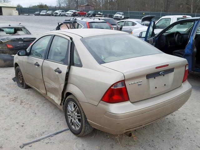 1FAFP34N87W139917 - 2007 FORD FOCUS ZX4 BEIGE photo 3