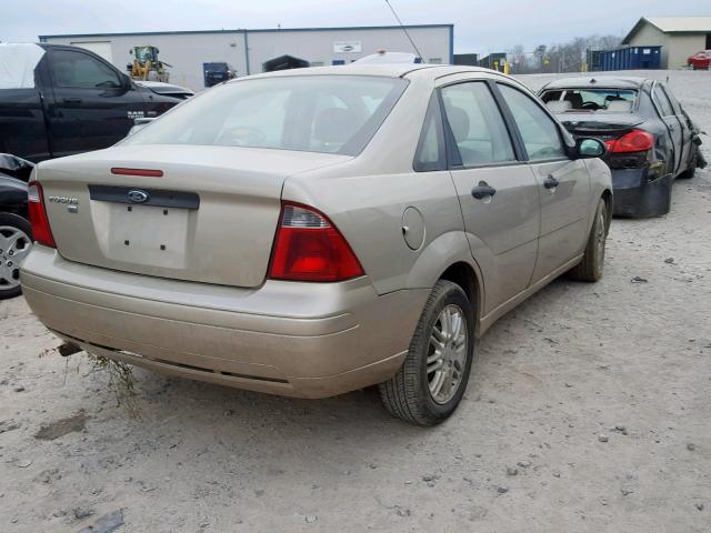 1FAFP34N87W139917 - 2007 FORD FOCUS ZX4 BEIGE photo 4