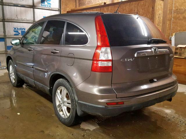 5J6RE4H75AL047391 - 2010 HONDA CR-V EXL GRAY photo 3