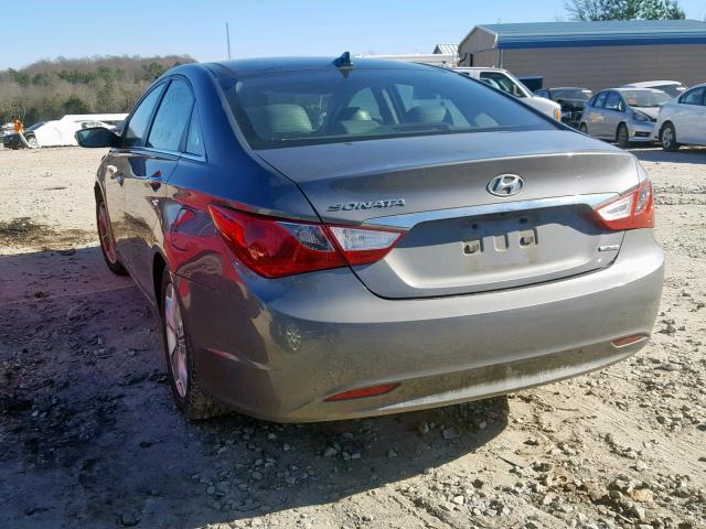 5NPEC4AC0DH605142 - 2013 HYUNDAI SONATA SE GRAY photo 3