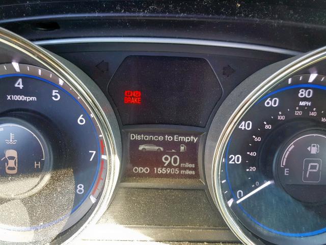 5NPEC4AC0DH605142 - 2013 HYUNDAI SONATA SE GRAY photo 8