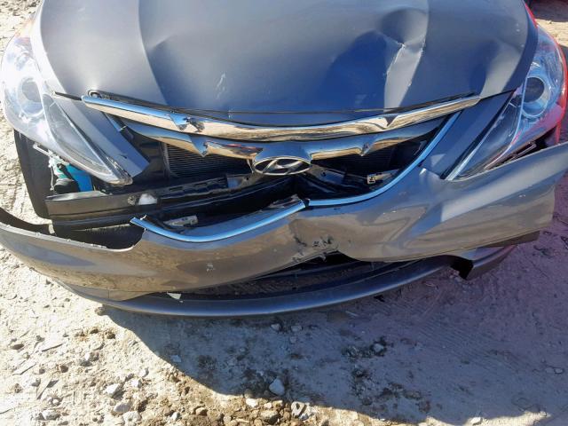 5NPEC4AC0DH605142 - 2013 HYUNDAI SONATA SE GRAY photo 9