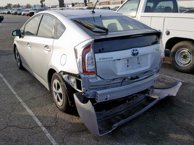 JTDKN3DU7C5432164 - 2012 TOYOTA PRIUS SILVER photo 3