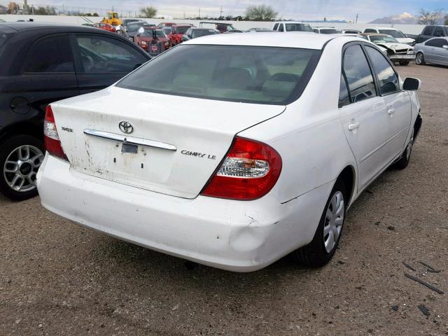 4T1BE32K02U018483 - 2002 TOYOTA CAMRY LE WHITE photo 4