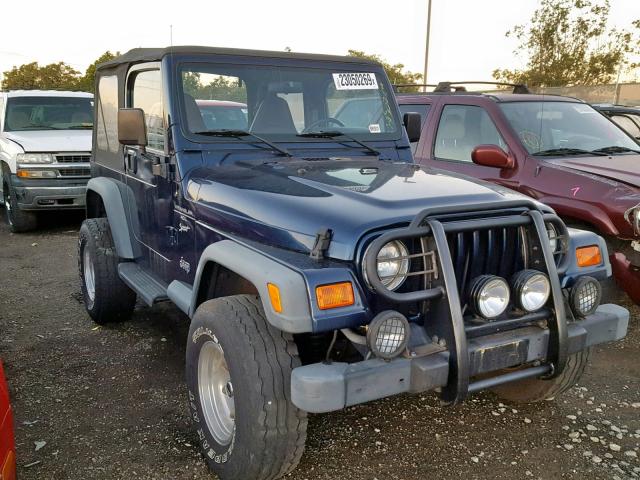 1J4FA49S9YP728691 - 2000 JEEP WRANGLER / BLUE photo 1