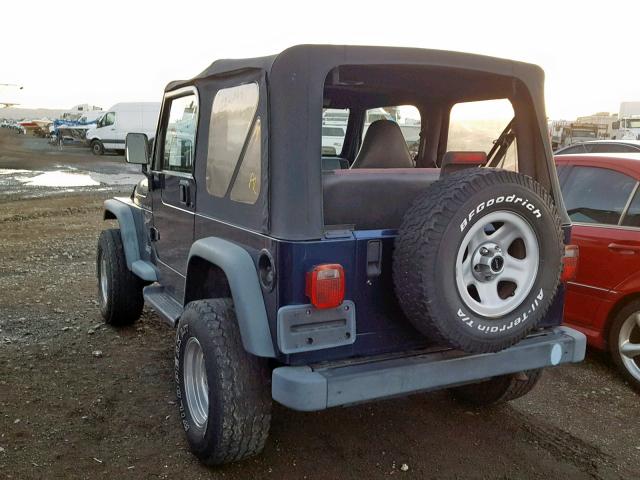 1J4FA49S9YP728691 - 2000 JEEP WRANGLER / BLUE photo 3