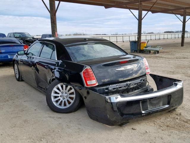 2C3CCAAG6CH174665 - 2012 CHRYSLER 300 BLACK photo 3