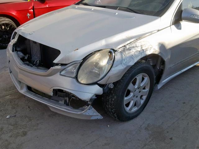 4JGCB65E77A459606 - 2007 MERCEDES-BENZ R 350 SILVER photo 9