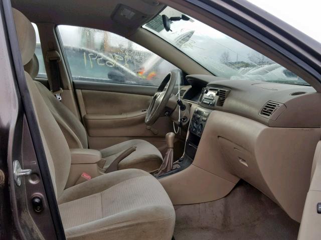 1NXBR32E95Z469754 - 2005 TOYOTA COROLLA CE GRAY photo 5